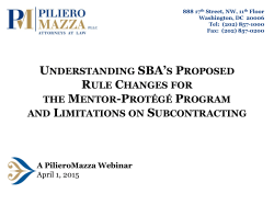 understanding sba`s proposed rule changes for the mentor