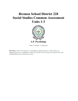 Units 1-3 - Bremen High School District 228