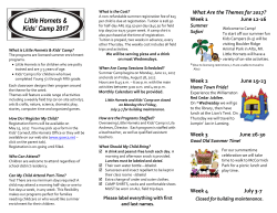 2017 Summer Tri-fold Brochure - Williamston Community Schools