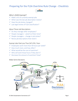 Preparing for the FLSA Overtime Rule Change