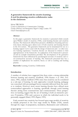 A generative framework for creative learning