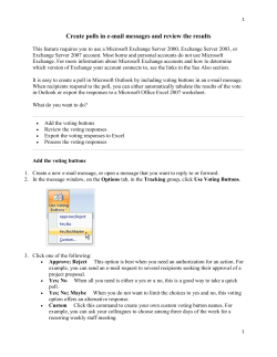 How to create voting polls in Outlook