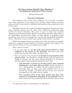 Do Class Actions Benefit Class Members?