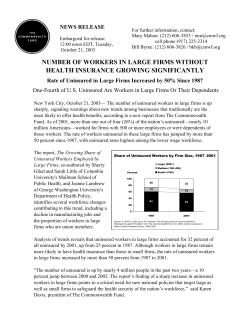 Number Of Workers In Large Firms Without Health Insurance