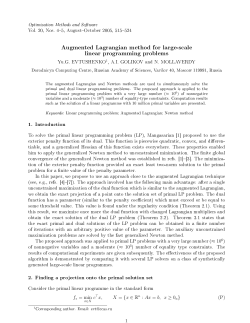 Augmented Lagrangian method for large