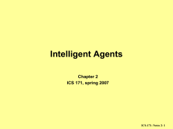 Rational agents Rational Agent