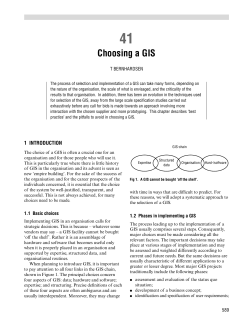 41. Choosing a GIS