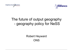 The future of output geography - Office for National Statistics