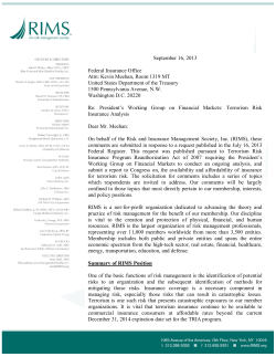 RIMS TRIA Analysis - RIMS New York Chapter