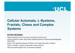 Cellular Automata, L-Systems, Fractals, Chaos and Complex Systems
