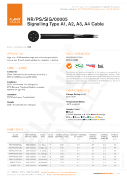 NR/PS/SIG/00005 Signalling Type A1, A2, A3, A4