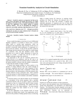 II. transient Sensitivity Analysis