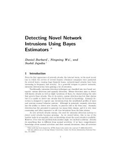 Detecting Novel Network Intrusions Using Bayes Estimators
