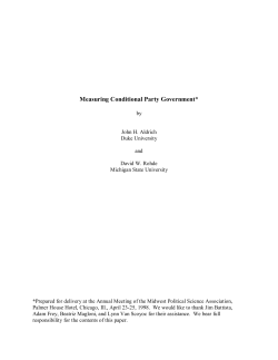 Measuring Conditional Party Government