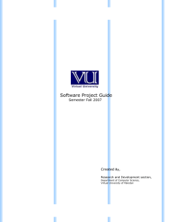 Software Project Guide Page 1 of 16 Software Project Guide