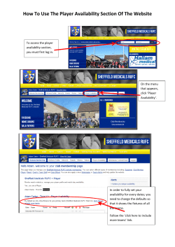 How To Use The Player Availability Section Of The Website