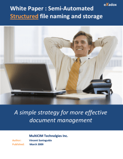 A simple strategy for more effective document management White