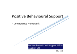 Positive behavioural support competence framework