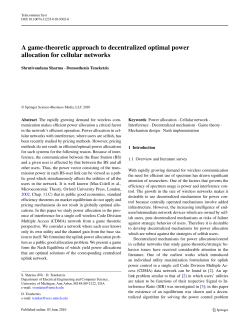 A game-theoretic approach to decentralized optimal power
