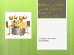 Interesting Ways to Use Google Apps for Teaching Math