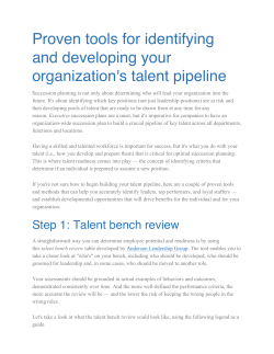 Proven tools for identifying and developing your