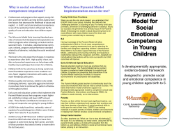 Pyramid Model for Social Emotional Competence in Young Children