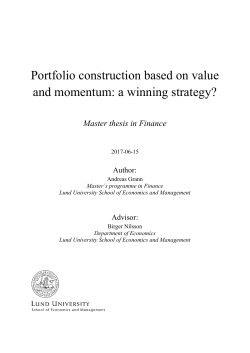 Portfolio construction based on value and momentum: a winning