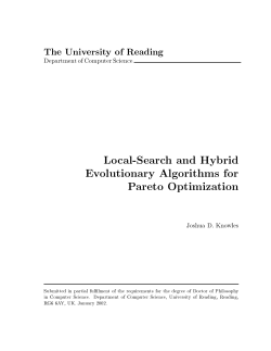 Local-Search and Hybrid Evolutionary Algorithms for Pareto