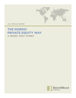 THE NORDIC PRIVATE EQUITY WAY A Model That Works