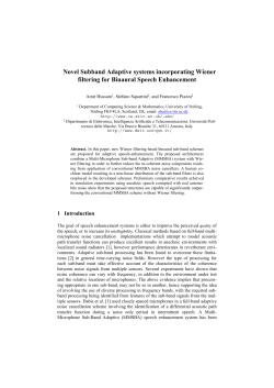 Novel Subband Adaptive systems incorporating Wiener