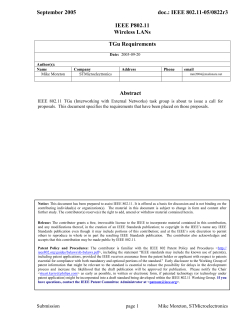 TGu Requirements