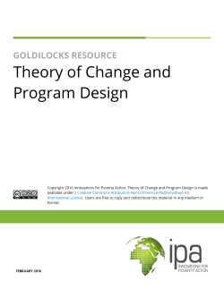 Theory of Change and Program Design