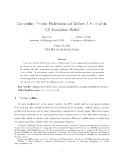 Competition, Product Proliferation and Welfare: A - SFB