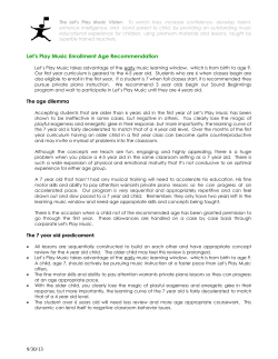 9/30/13 Let`s Play Music Enrollment Age