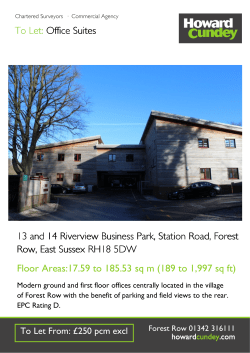 To Let: Office Suites 13 and 14 Riverview