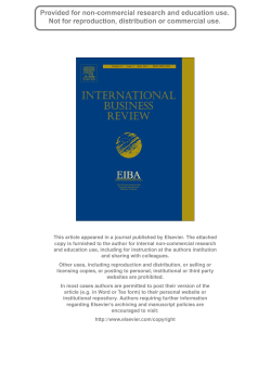 This article appeared in a journal published by Elsevier. The