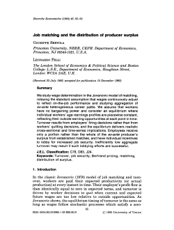Job matching and the distribution of producer surplus
