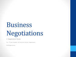 Business Negotiations