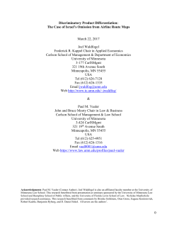 0 Discriminatory Product Differentiation: The Case of Israel`s