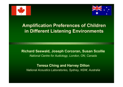 Amplification Preferences of Children in Different