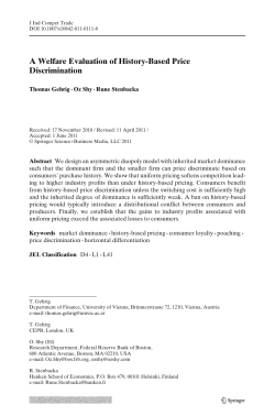 A Welfare Evaluation of History-Based Price Discrimination