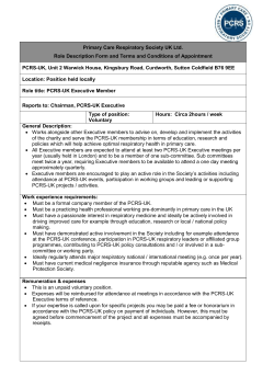 Role Description - The Primary Care Respiratory Society UK