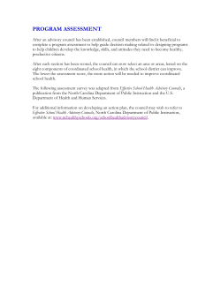 Program Assessment - Missouri Coordinated School Health Coalition