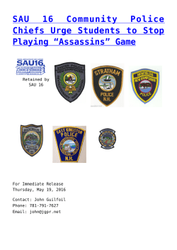 SAU 16 Community Police Chiefs Urge Students to Stop Playing