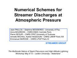 Numerical schemes for streamer discharges at