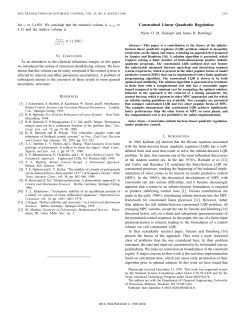 Constrained Linear Quadratic Regulation