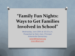 Family Fun Nights - Ohio Association of Elementary School