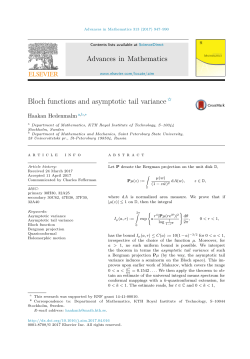 Bloch functions and asymptotic tail variance