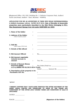 1. Name of the bidder - ASREC (India) Limited