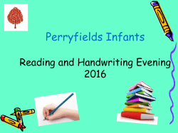 Parents Reading and Writing Evening 2016